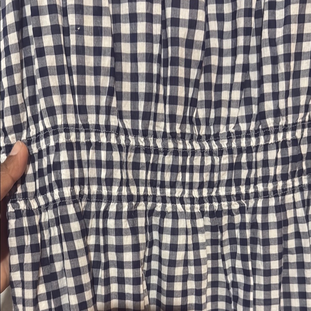 Draper James Blue White Gingham Maxi Dress with Ruffle Hem - Picture 7 of 12